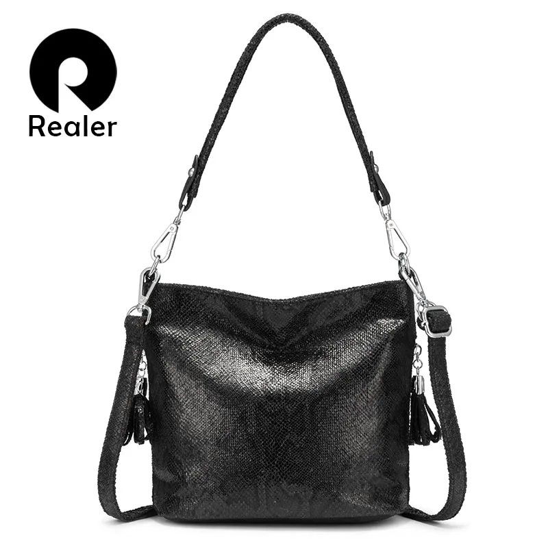 REALER женские сумки через плечо 2019 роскошная сумка дизайнерские большие