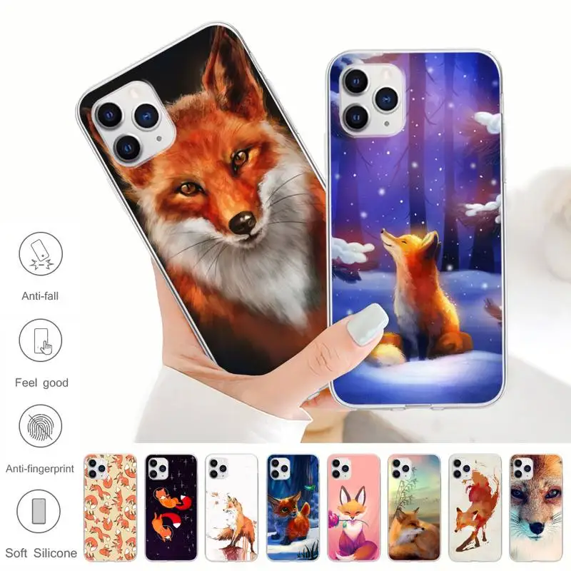 

Cute Cartoon Animal Fox Transparent Phone Cover For Huawei P20 P40 Lite P30 Pro P Smart 2019 Honor 10 10i 20 Lite Clear Case