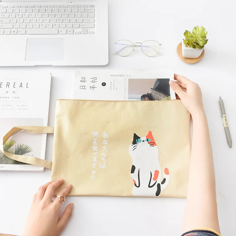 Сумка для документов А4 1 шт. папка кошек Большая вместительная сумка из ткани