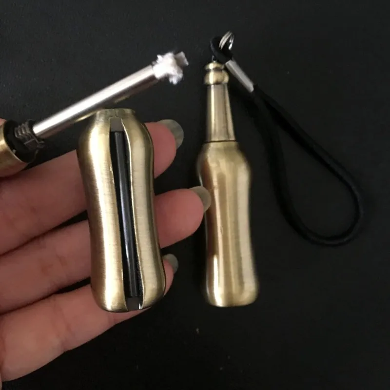 

New Thousand Reusable Matches Waterproof Endless Flint Free Fire Starter Kerosene Camping Lighter Outdoor Survival Tool Keychain