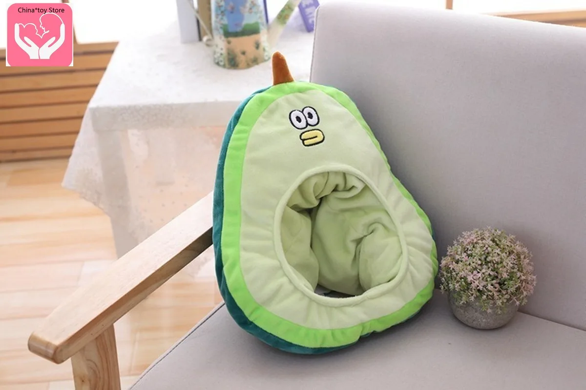 Горячая Распродажа Новый мультфильм авокадо капюшоном плюшевая игрушка в шапке