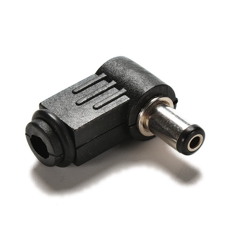 Black 10PCS 90 Degree Right Angle 2.1x5.5mm 2.1mm DC Power Cable Male Plug Socket Soldering Cord Tip Adapter Connector | Компьютеры и