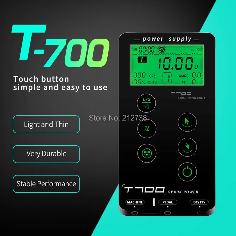 Новейший T700 сенсорный экран тату источник питания обновленный интеллектуальный цифровой светодиодный двойной комплект питания для татуировки