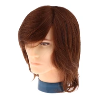 10 brown male mannequin head 100 human hair hairdressing styling mannikin head for stylist training practice