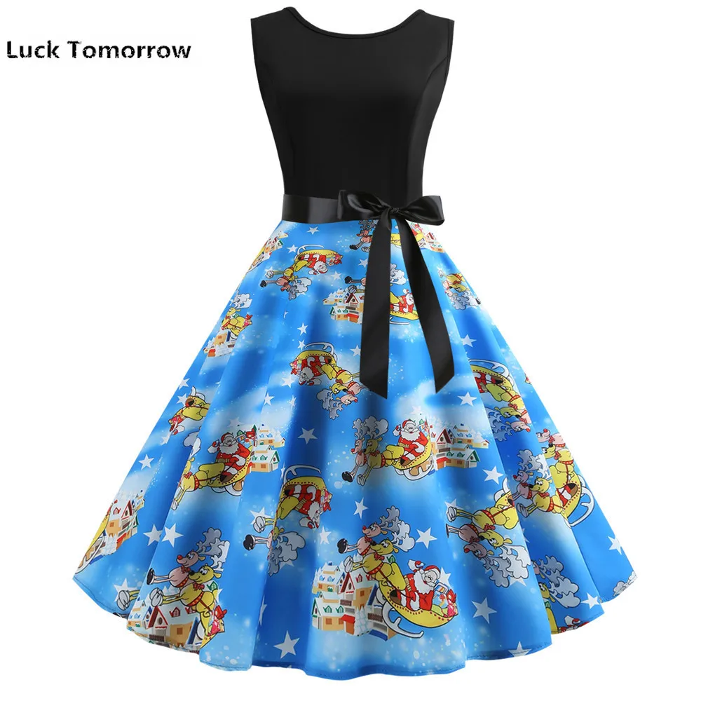 Женское винтажное платье в стиле 50 60 х годов с коротким рукавом|Женские платья| |