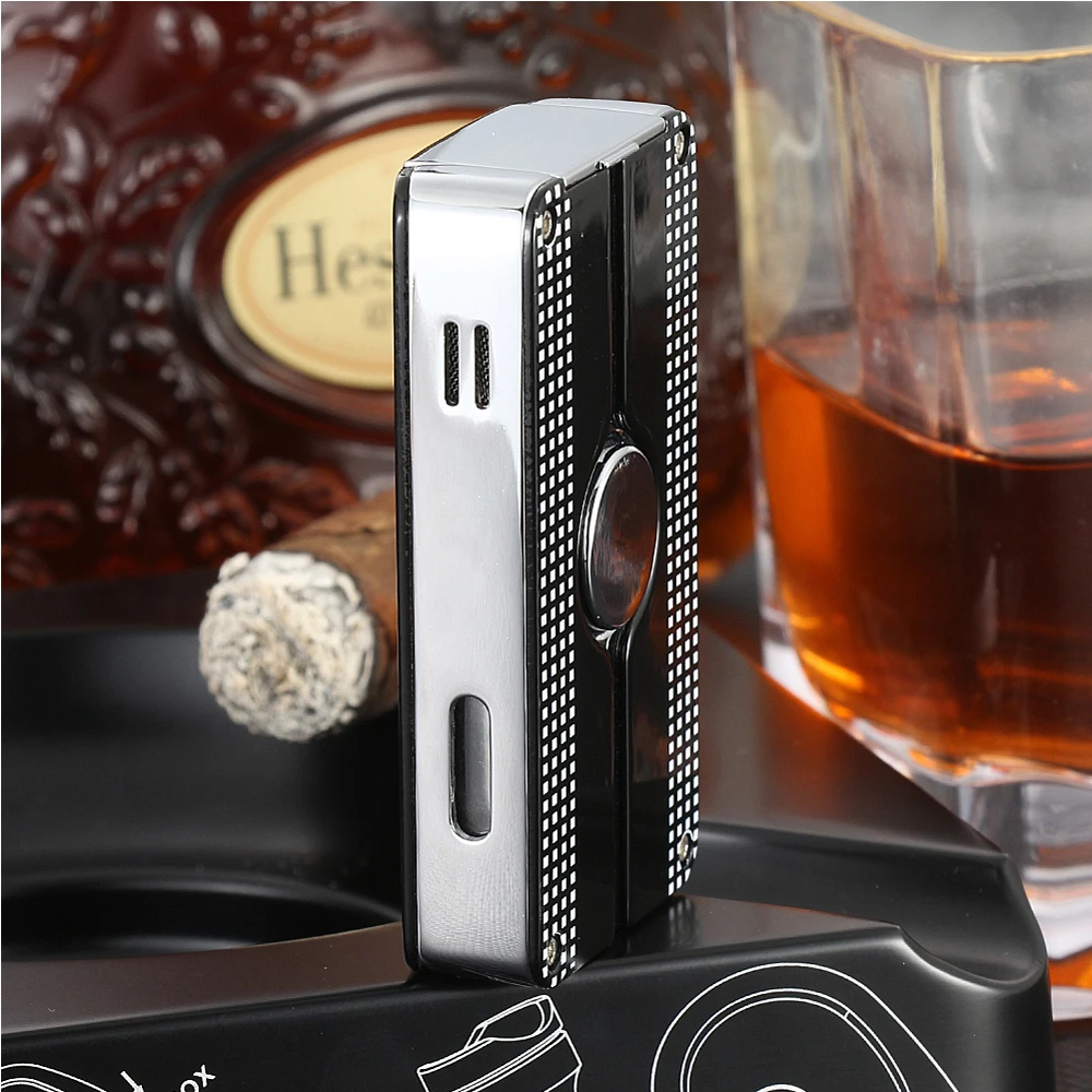 Зажигалка COHIBA газовая Бутановая с фонарь ками зажигалка для сигар дыроколом