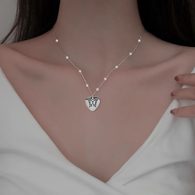 

Женское колье с подвеской в виде сердца, из серебра 925 пробы