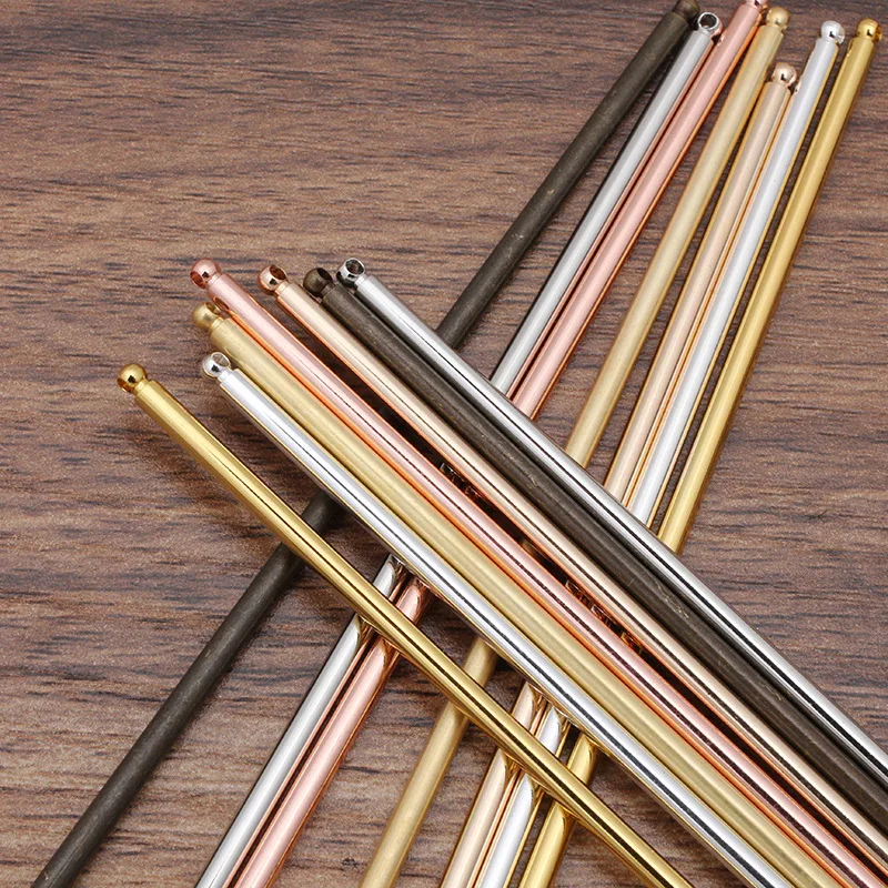 Латунная металлическая заколка для волос в стиле ретро 130x3 мм заколки пучок с