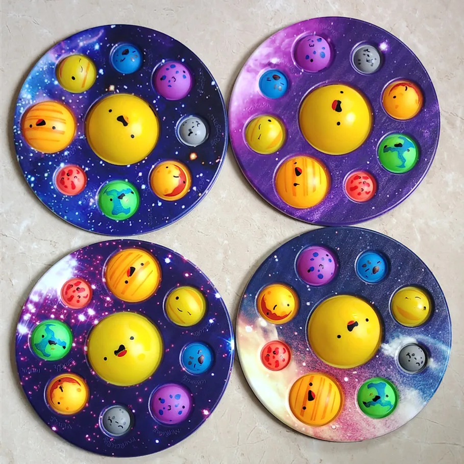 Планеты для пальцев сжимаемые пузырьки сенсорные игрушки взрослых снятие