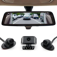 1080p dash cam 10 inch stream media car video camera dvr driving recorder rearview mirrorwaterproof night vision front 4camera