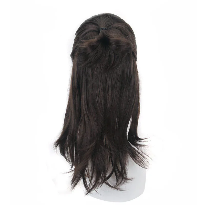 Парик для косплея гуру из аниме джутсу длинный черно-коричневый с заостренной