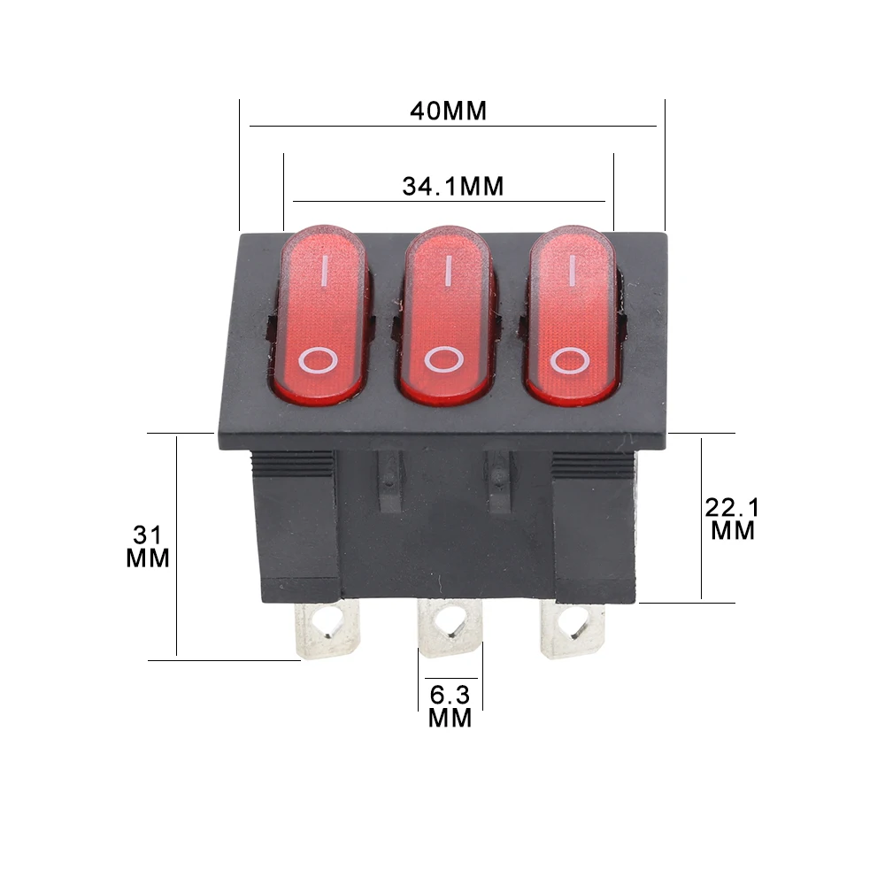1 шт. 9 штифтов ВКЛ ВЫКЛ 2 положения рокер SPST для лодки светодиодная подсветка 15A/250