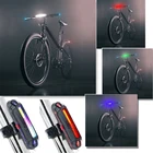 Горный велосипед Велоспорт 6 режимов вспышки светильник задние лампы Безопасность Предупреждение велосипед светильник спереди светильник светодиодный USB Перезаряжаемые