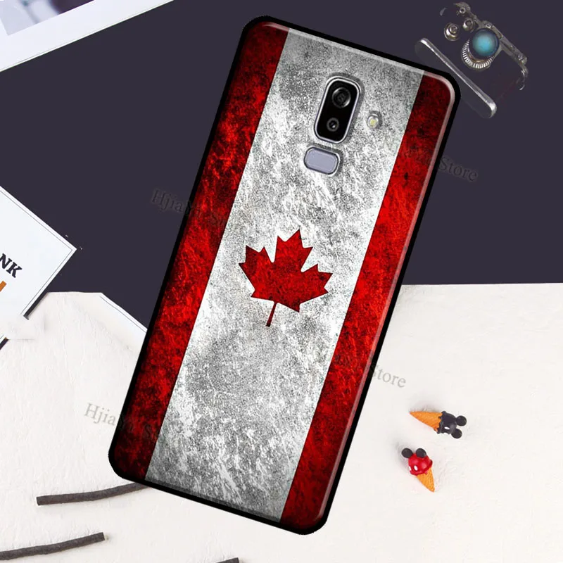 Canada Flag Maple Leaf Red Cover For Samsung Galaxy A3 A5 2017 J1 J3 J5 J7 2016 A6 A8 A7 A9 J8 2018 J4 J6 Plus Case images - 6