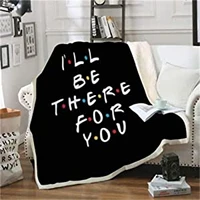 soft comfortable warm wrap blanket winter perfect letter blanket a gift for family friends lovers printing quilt home textile