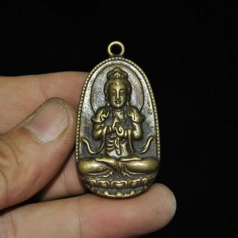 Свадебные украшения Редкие Тибетский буддистский храм чистая бронза kwan инь