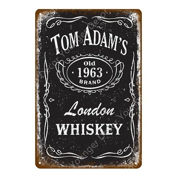 

Vintage Ice Cold Tom Adam's London Whiskey Metal Tin Signs Wall Plaque Home Bar Pub Club Tavern Decor Gin Beer Poster YI-152
