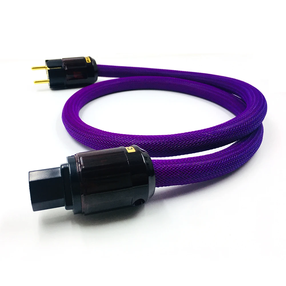 Бесплатная доставка золотой аудиокабель HiFi с фоторазъемом стандарта ЕС