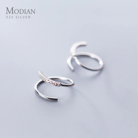 Серьги-гвоздики Modian из серебра 925