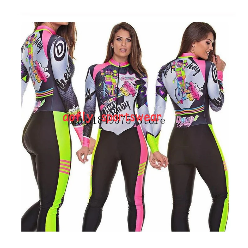 2020 Триатлон женский длинный рукав Велоспорт Джерси комбинезон aofly одежда для