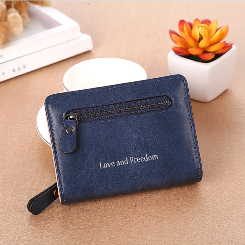 

Women Wallets pu Leather Fashion Short Zipper Women's Wallet Money Coin Holder Female Purses Ladies Coin Card Holders Clutch