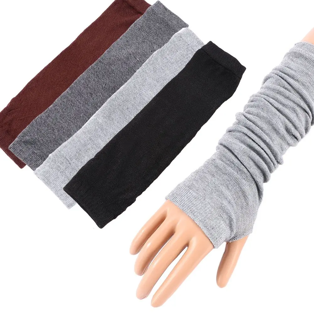 

Warmer Knitted Arm Warmers Winter Fashion Long Gloves Women Ladies Fingerless Mittens Trendy Christmas Accessories