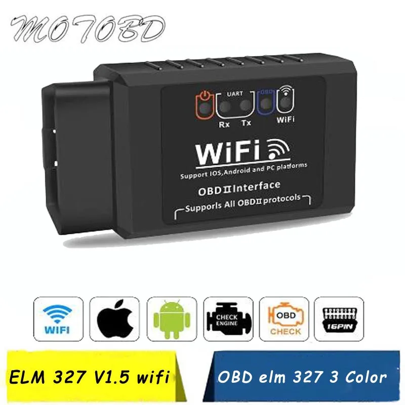 WiFi OBDII ELM327 OBD2 Автомобильный сканер для iPhone Android ПК Диагностика проблемы с