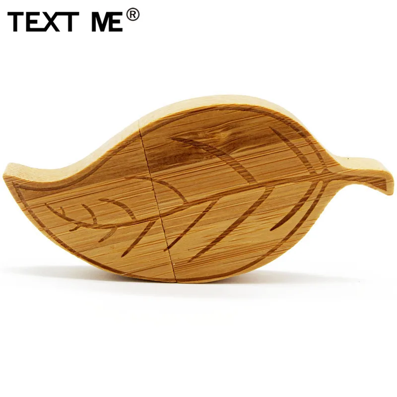 Usb флеш-накопитель TEXT ME Maple wood Carbonized bamboo Leaves style 4 ГБ 8 16 32 64 usb2.0 pendrive | Компьютеры и
