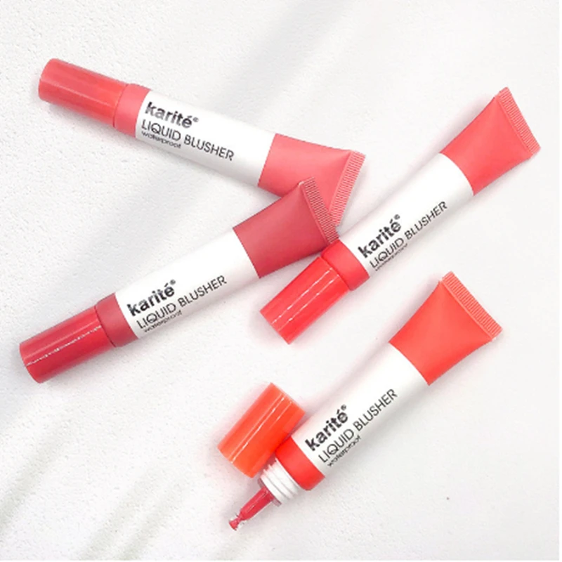 4 Colors Liquid Blush Makeup Face Rouge Make Up Professional Natural Cheek Blusher Long Lasting Brand Peach Cosmetic | Красота и
