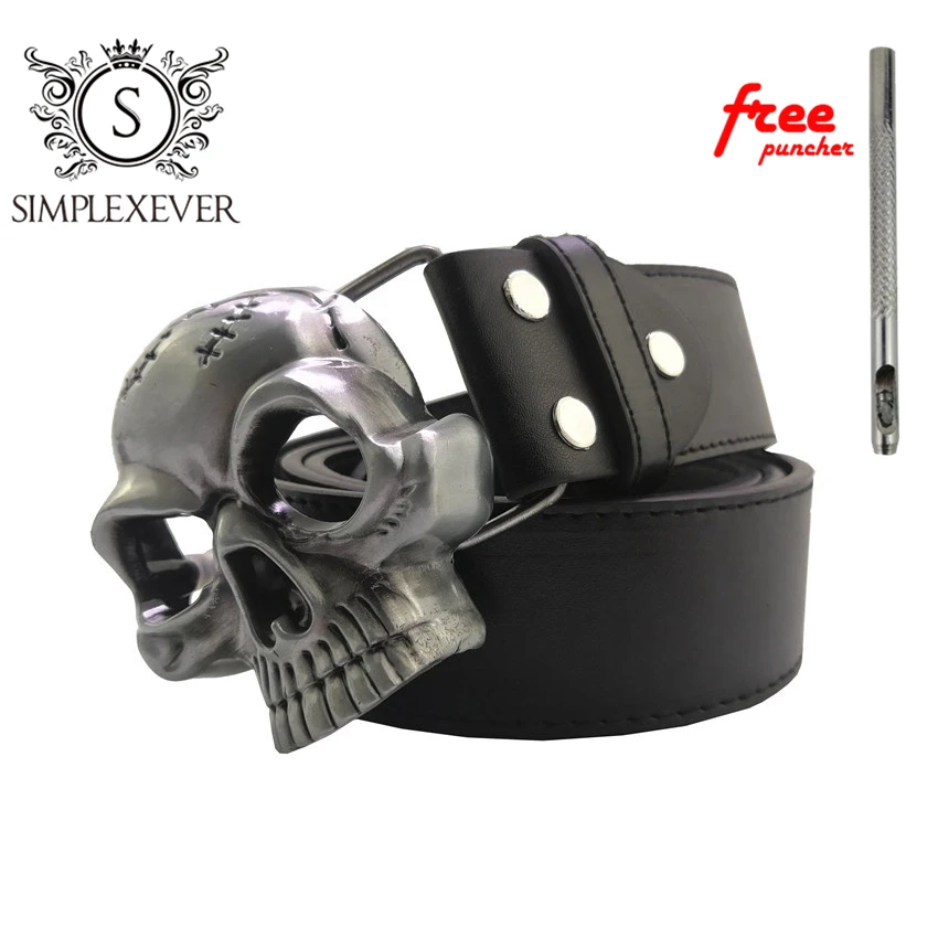 Пряжка для ремня с черепом аксессуары ручной работы пояс Сделай Сам ковбойская