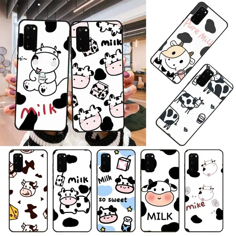 Milk Cow Skin Print Phone Case For Samsung Galaxy S9 S9plus S20 5G S20 ULTRA 5G S20 Plus 5G S21 S30 Case Cover