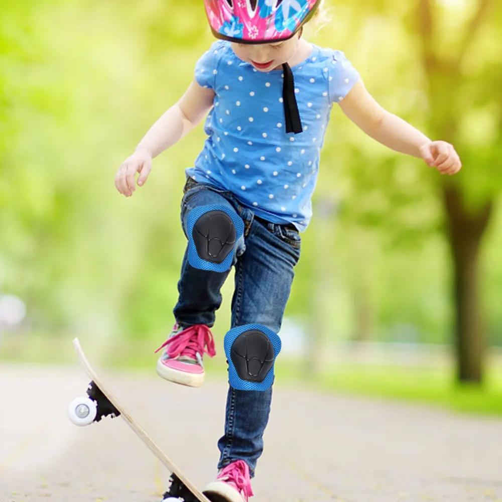 

Kid's Knee Pads Elbow Pads Wrist Guards for Skateboarding Cycling Skating Roller Blading Protective Gear (S,)