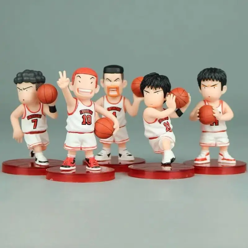 5 шт./компл. аниме Slam Dunk Q версия Akagi Sakuragi Hanamichi Rukawa Takenori Miyagi ручная работа куклы