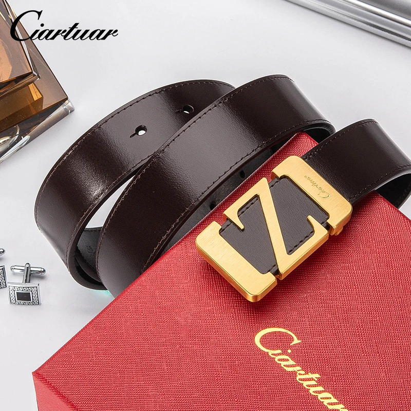 Ciartuar модельное шоу высокое качество мужской ремень кожаный роскошный дизайн