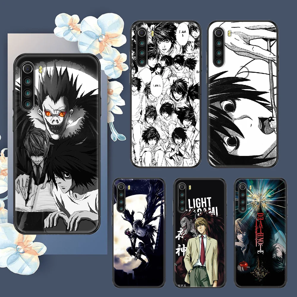 Death Note Аниме L · Lawliet чехол для телефона Xiaomi Redmi Note 7 7A 8 8T 9 9A 9S 10 K30 Pro Ultra черный силиконовый hoesjes тренд сзади