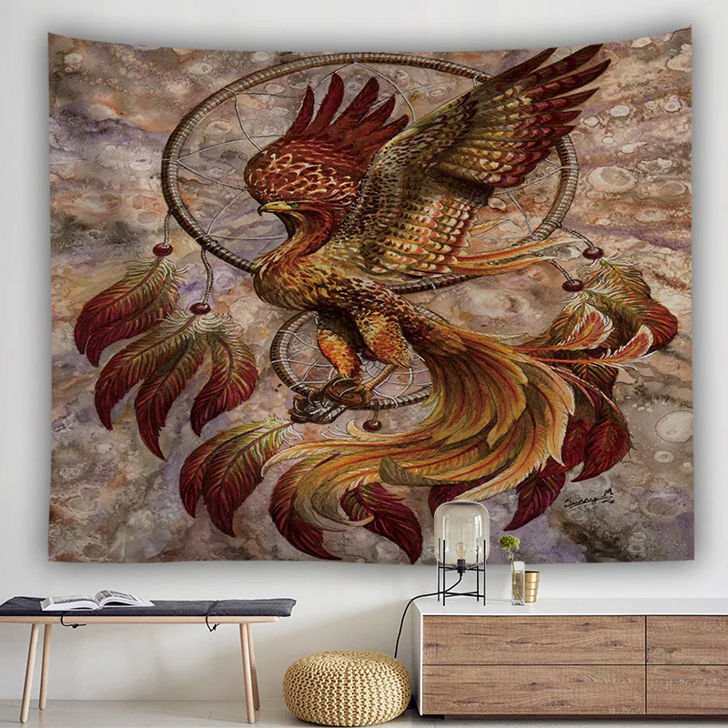 Настенный гобелен с рисунком мандалы макраме Таро психоделический полиэстер