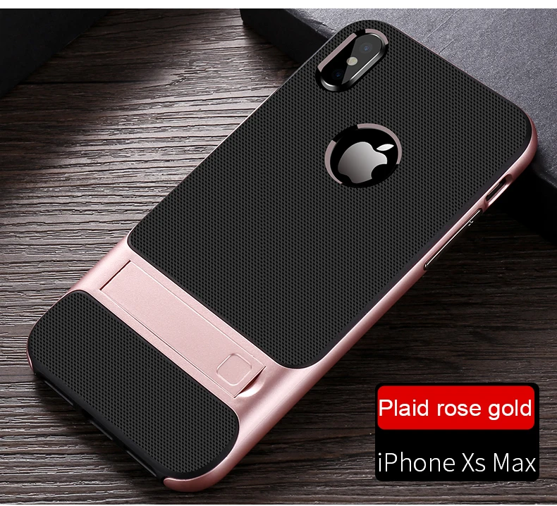 Для iPhone 11 Pro Max Чехлы ударопрочный чехол из смешанных материалов задняя крышка Подставка для Apple iPhone XR X Xs 6 6s s 7 8+ Plus Полный чехол для телефона