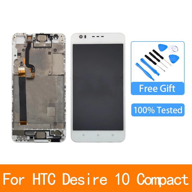 

Оригинальный Компактный ЖК-экран в сборе для HTC Desire 10 с сенсорным стеклом и передним корпусом, ЖК-дисплей 5,5 дюйма
