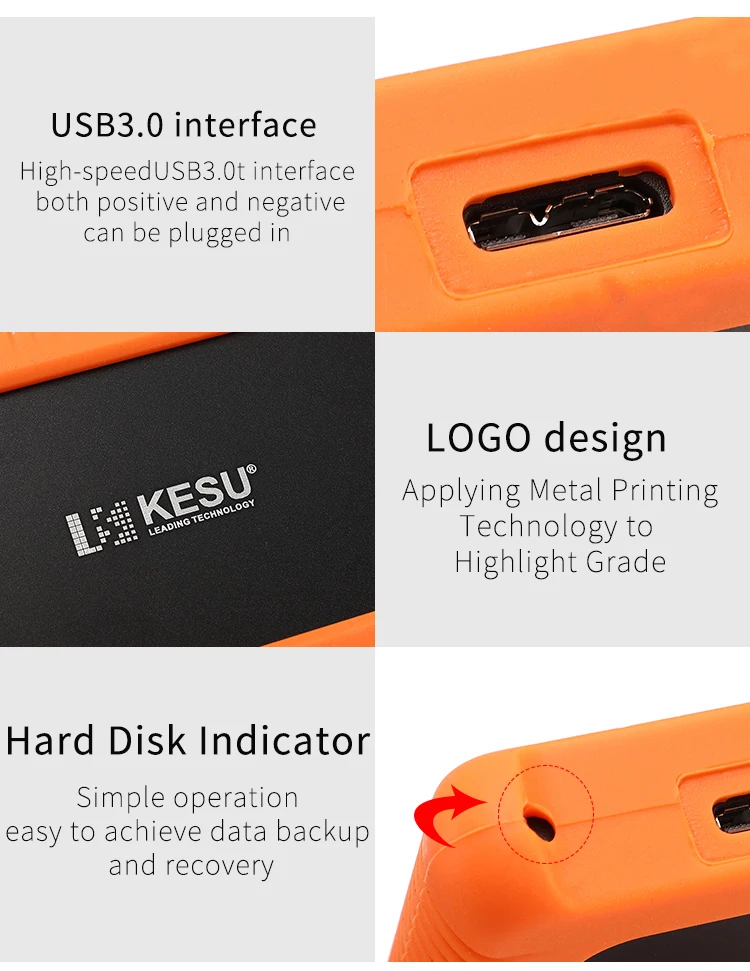 KESU 2,5 дюймов внешний жесткий диск 80GB для хранения USB3.0 HDD Портативный внешний HD Жесткий диск для ПК/MAC Настольный Ноутбук