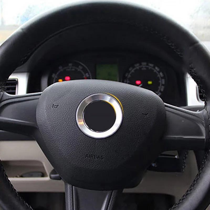 Чехол на руль украшение кольцо с блестками подходит для Skoda Octavia Superb Kodiaq Karoq Fabia Kamiq