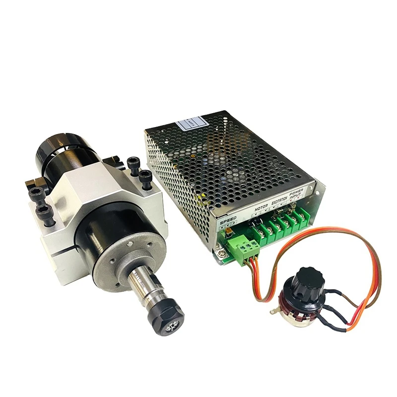 

48V 500W Air Cool Spindle Kits ER11 8mm Chuck CNC Engraving Machine Tool Replaceable Carbon Brush Spindle Motor