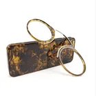 Леопардовые круглые очки для чтения зажим для носа Мини Портативный Tr90 увеличительное Пресбиопия для женщин и мужчин с Чехол 1,0 2,0 2,5 1,5 Gafas