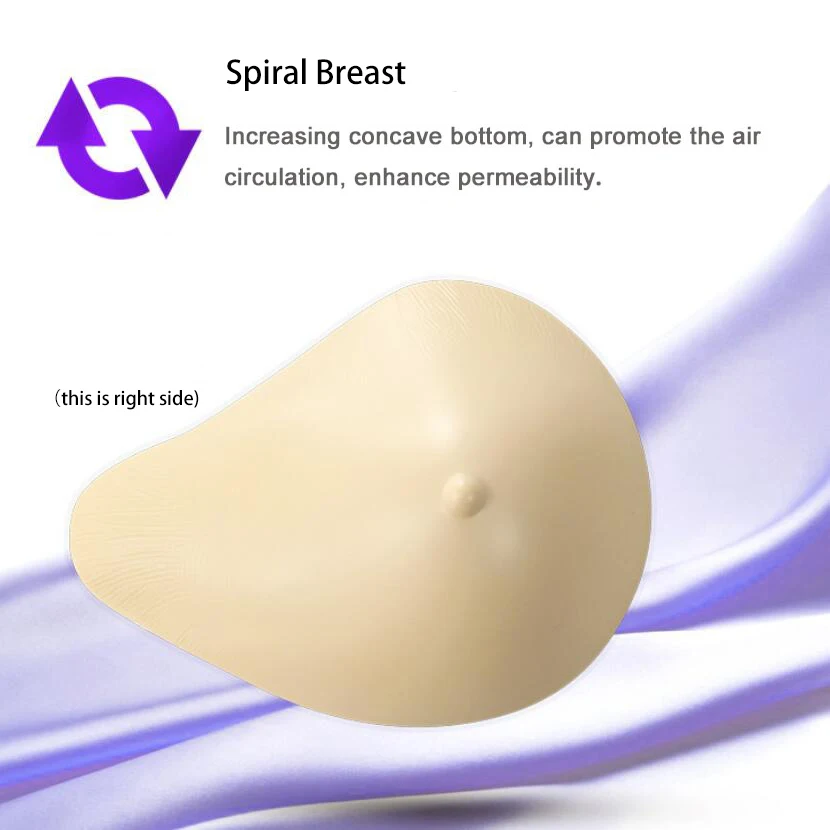 Силиконовая форма груди искусственная легкая спиральная силиконовая
