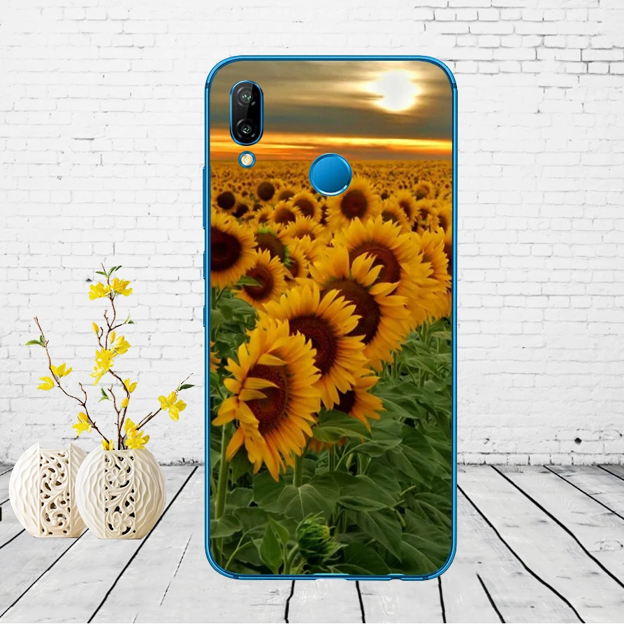 67DD Маргаритка Подсолнух цветочный цветок Мягкий силиконовый чехол для huawei P9 P10 P20 P30 Lite mate 10 20 PRO lite p smart чехол - Цвет: 1