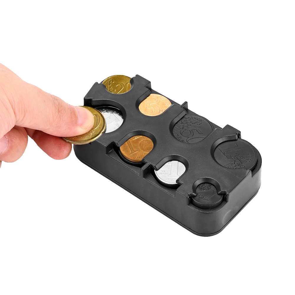 Mini Euro Coin Dispenser Plastic Boxes Money Box Collection Wallet Storage Organizer Holder For Bus Car Changer | Спорт и
