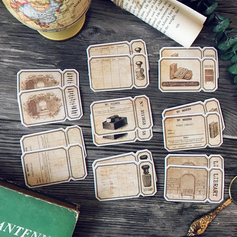 Ретро блокнот для библиотеки ярлык записываемые стикеры s DIY украшение