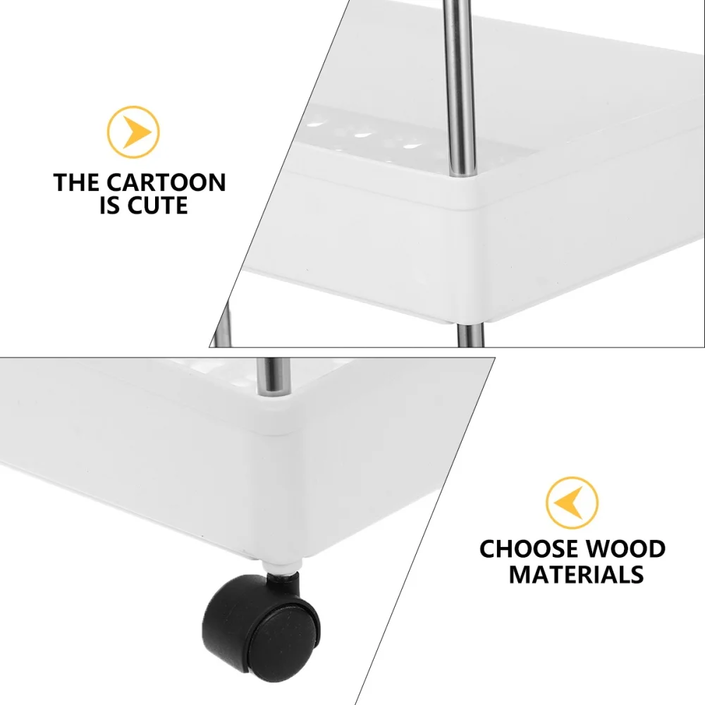 

1Pc Rolling Bathroom Shelf Bathroom Cart with Wheels Removable Storage Rack