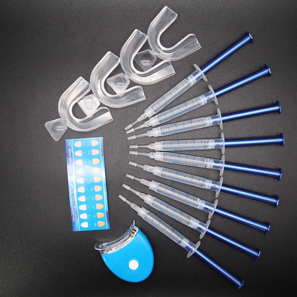 Гели для белого отбеливания зубов genцей сильный Домашний набор светодиодные