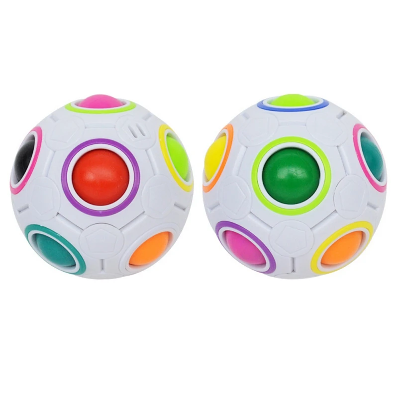 New Hot Rainbow Ball Children Puzzle Toy Football Educational Learning Supplies For Adult Relieve Stress Figurines Kids Gifts | Дом и сад