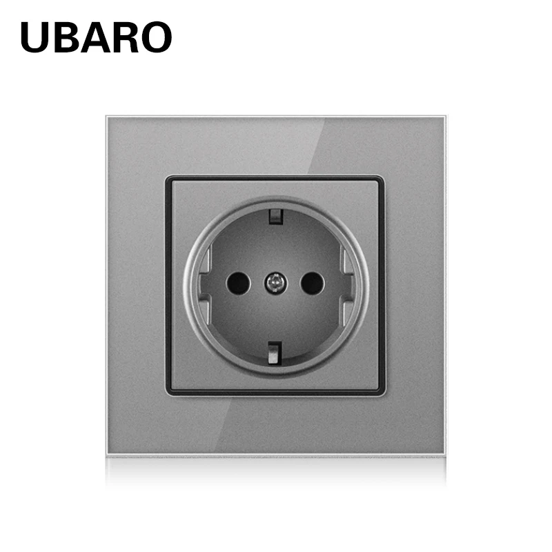 UBARO Пособия по немецкому языку AC110 250V 16A черного цвета с украшением в виде